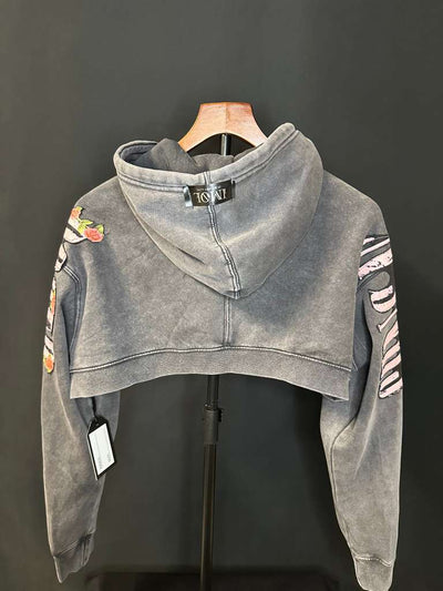 Rose Gun Crop Hoodie